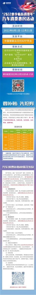 臨沂汽車消費券又來了!怎么領?看這里!#8845