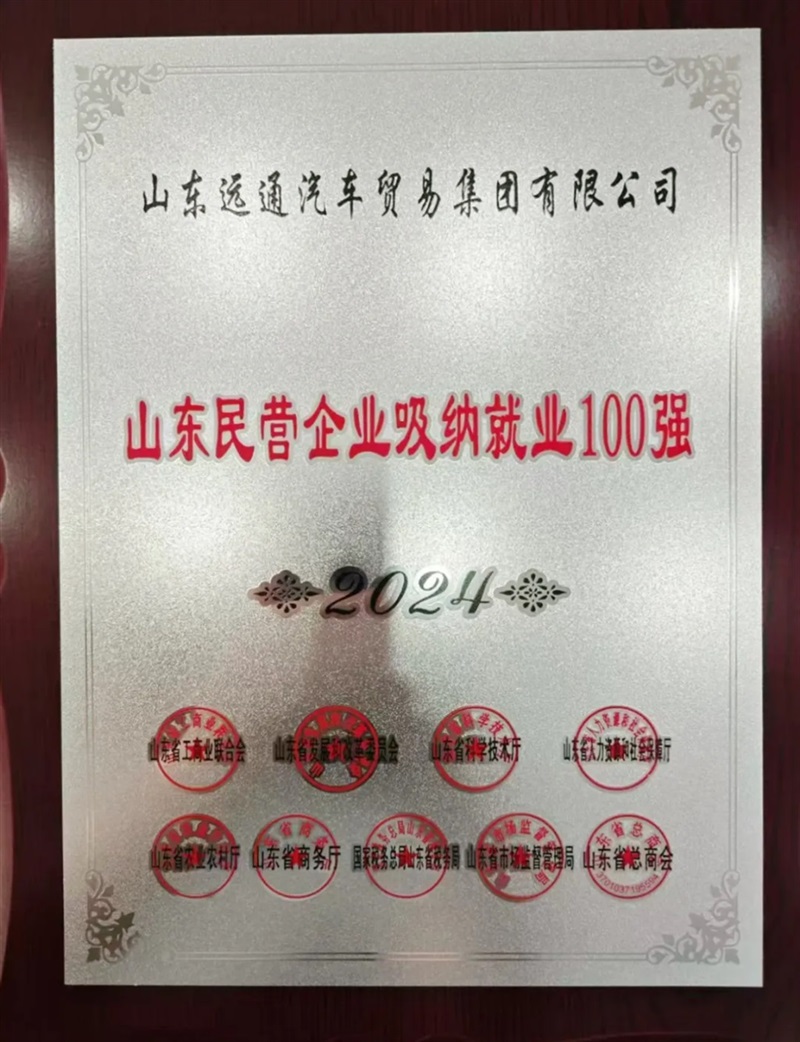 【榮耀】遠(yuǎn)通集團(tuán)榮登2024山東民營(yíng)企業(yè)百?gòu)?qiáng)榜！#11456